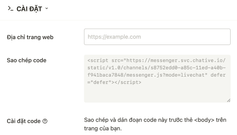 cài đặt live chat