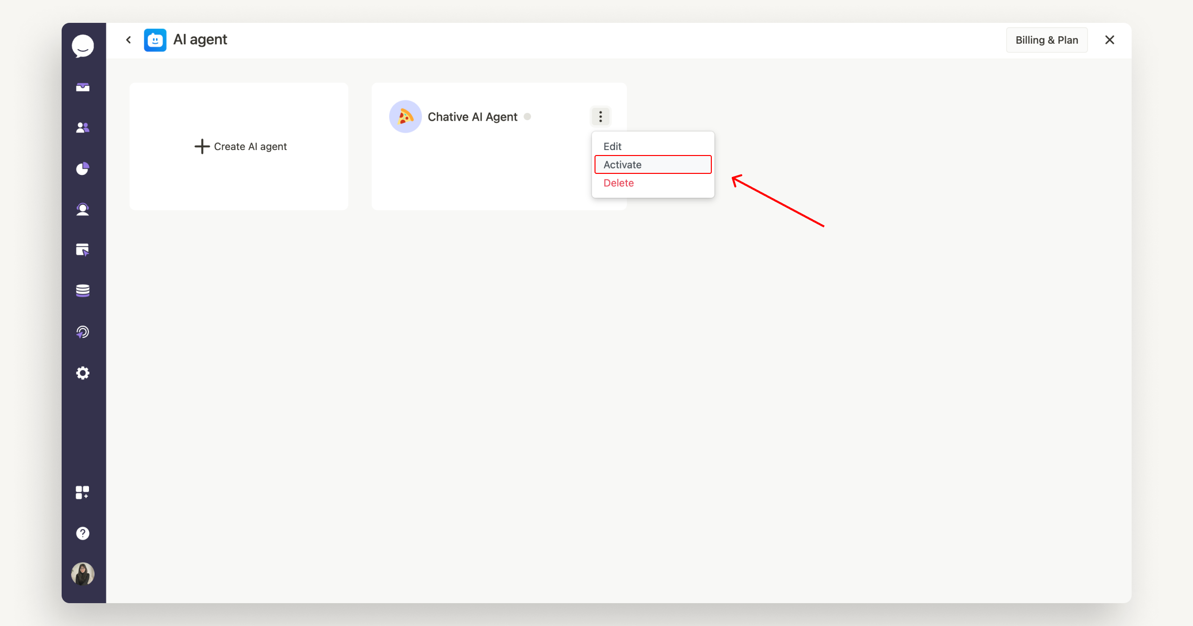 Activate AI Agent Activate AI Agent