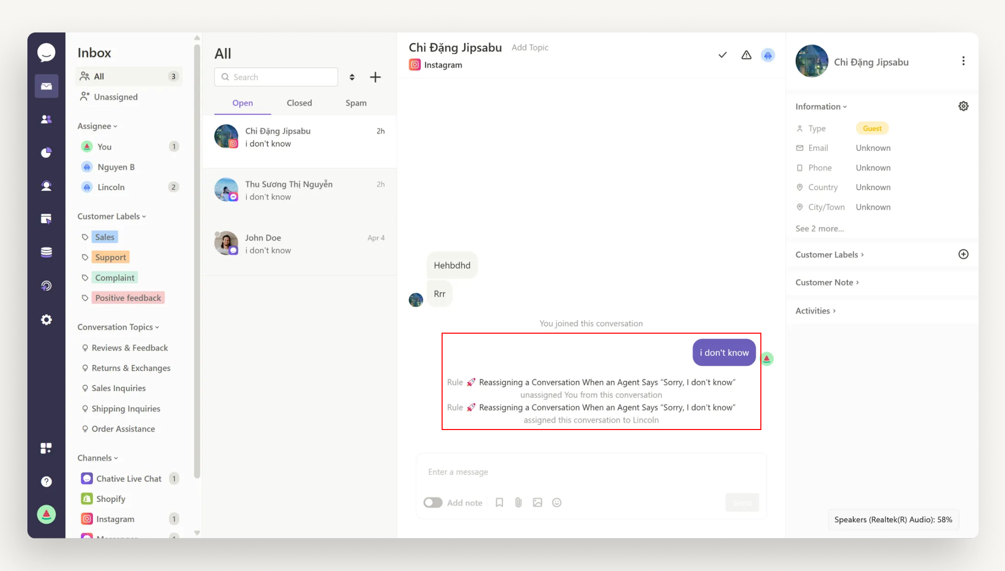 Look for Confirmation Messages Look for Confirmation Messages