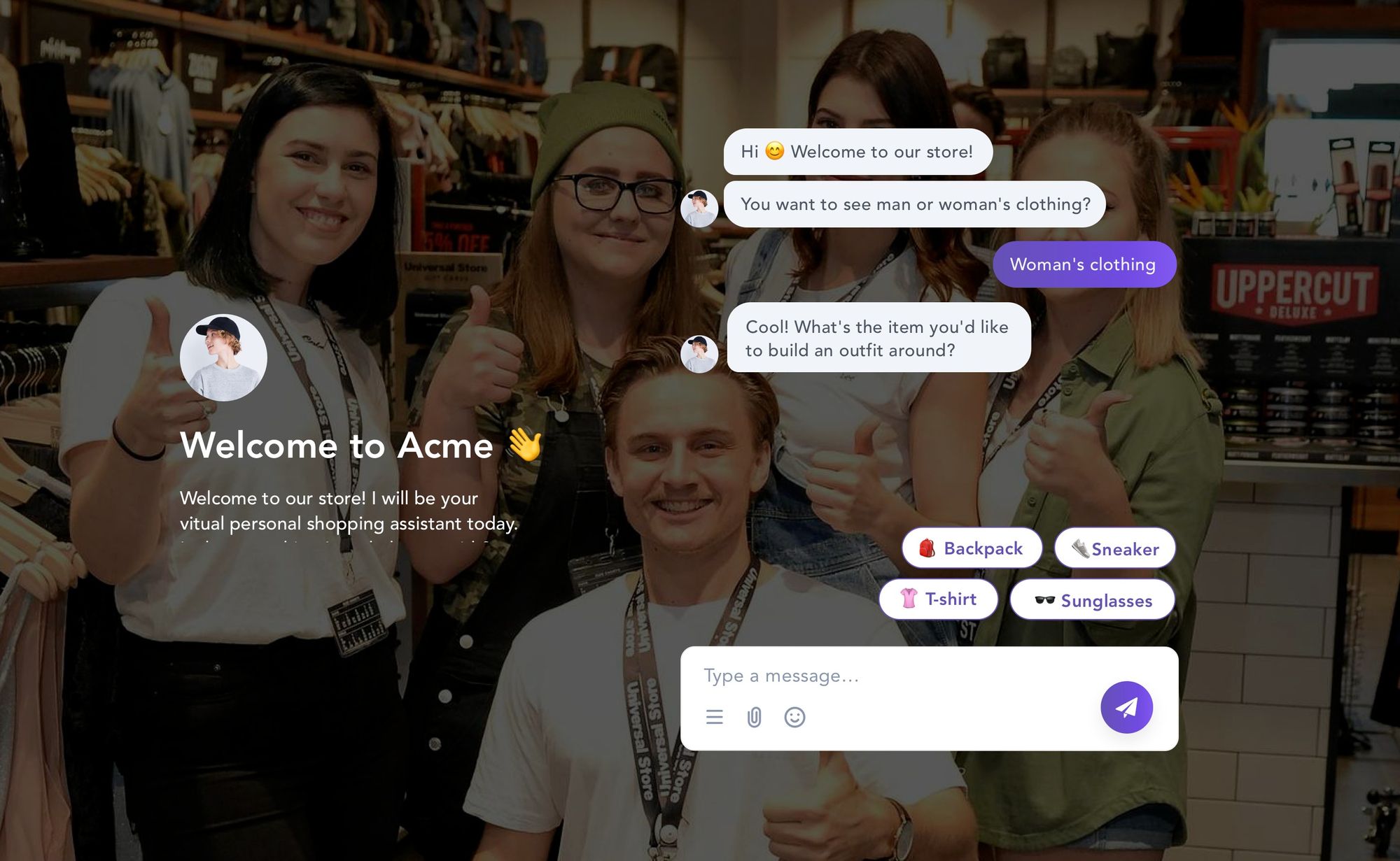 Landing chat Landing chat