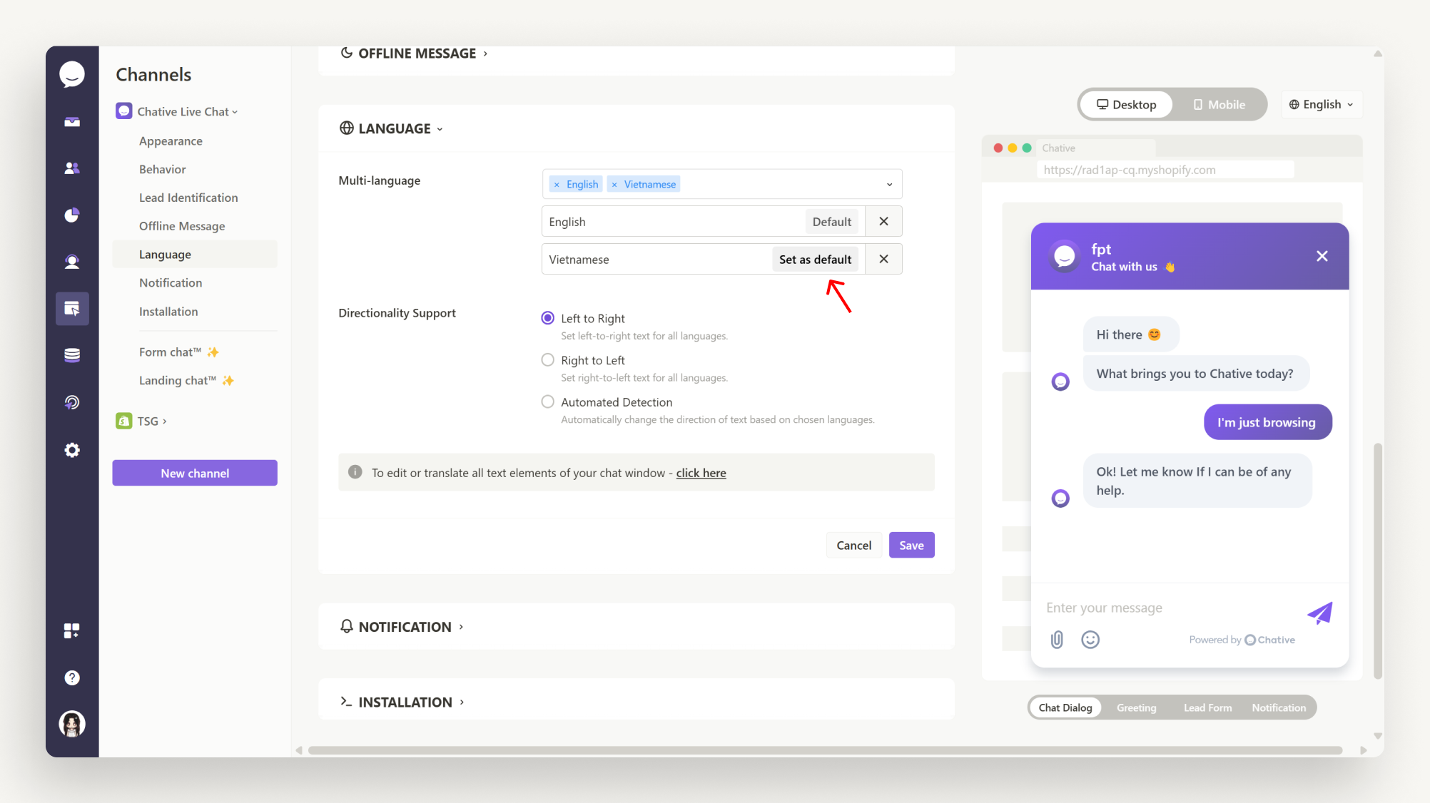 Set A Language As Default Set A Language As Default