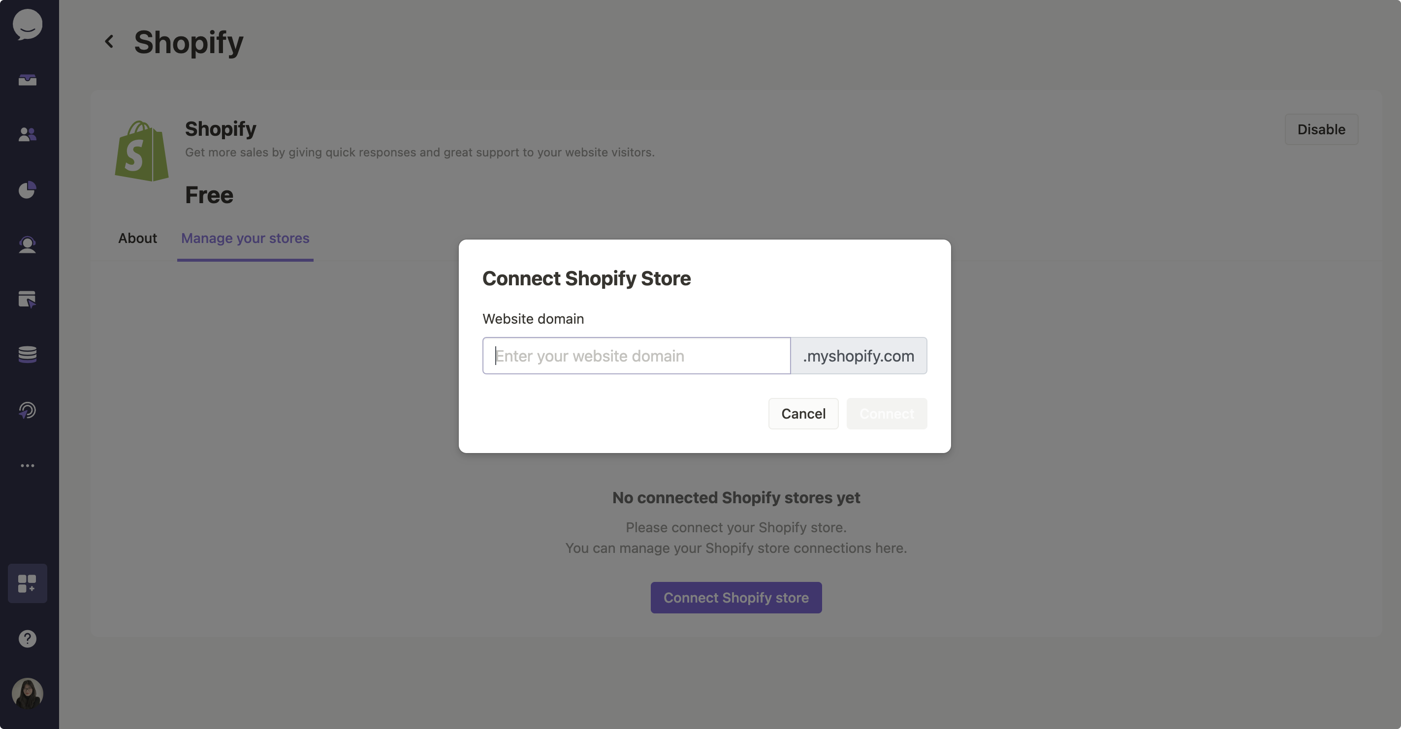 Connect Shopify store Connect Shopify store