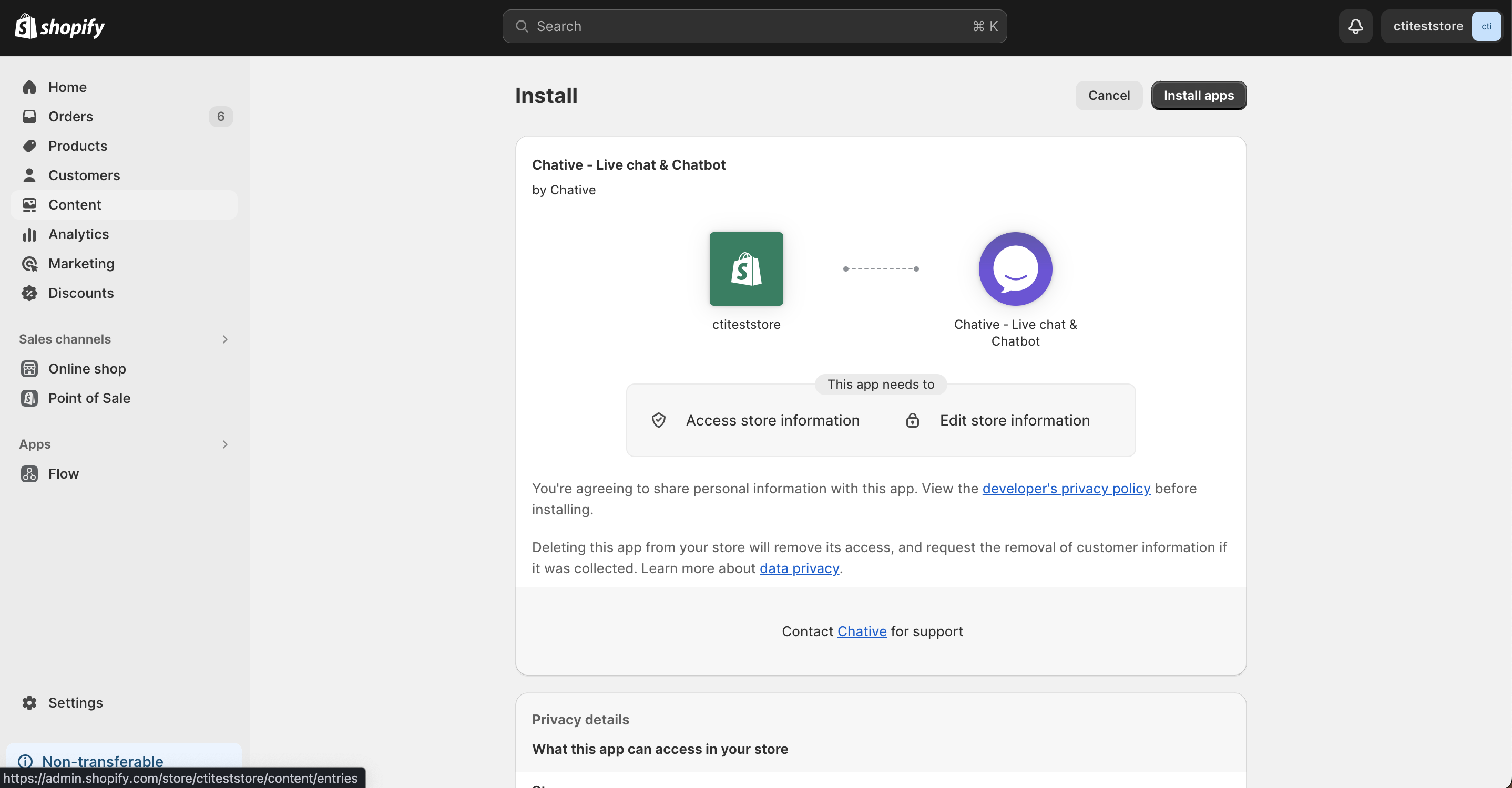 Install Chative app Install Chative app